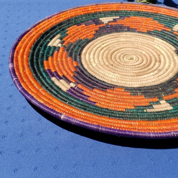 Unique Rattan Woven Orange, Purple Boho Ba… - Picture 3 of 10